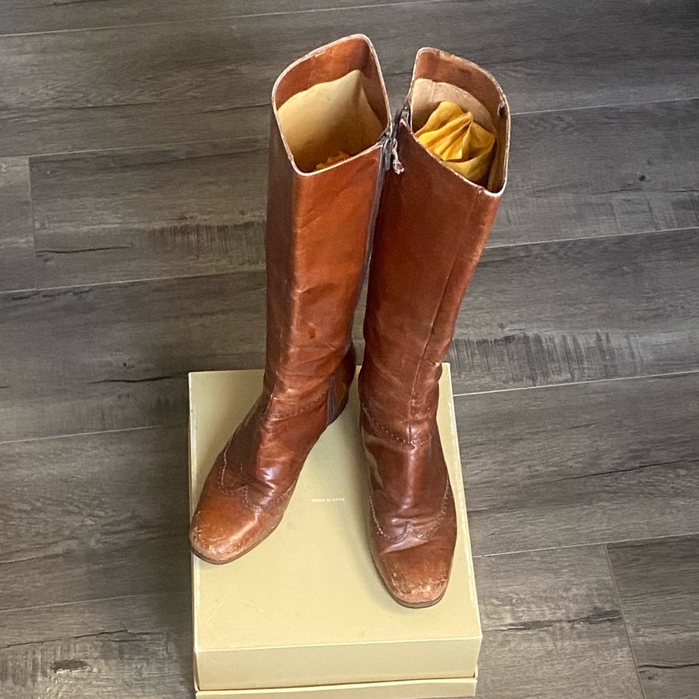 Vintage Brown Ferragamo Boots Sz 7